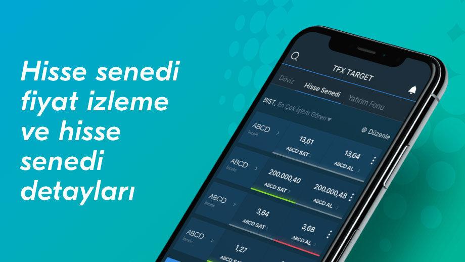 Hisse senedi fiyat izleme ve hisse senedi detayları